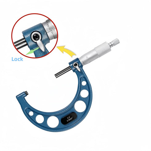 0-3" Outside Micrometer Set - Premium Precision Machinist Tools with 0.0001" Accuracy, 3Pcs