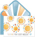 FYSUIMU 50 Pcs Boho Sun Thank You Cards Greeting Cards with Envelopes