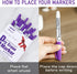 Volcanics Purple Dry Erase Markers, Low Odor Fine Whiteboard Markers, Box of 12