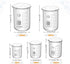 Glass Beakers Set, ZEEROQOLAB 5pcs Measuring Pyrex Beaker 1000ml 500ml 250ml 100ml 50ml with 2pcs Cleaning Brush, 3pcs Droppers and 2pcs Glass Stirring Rods