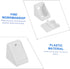 Boxonly 90 2 50Pcs Shelf Cabinet Door Degree Plastic Corner Braces Holes Angle Bracket, White