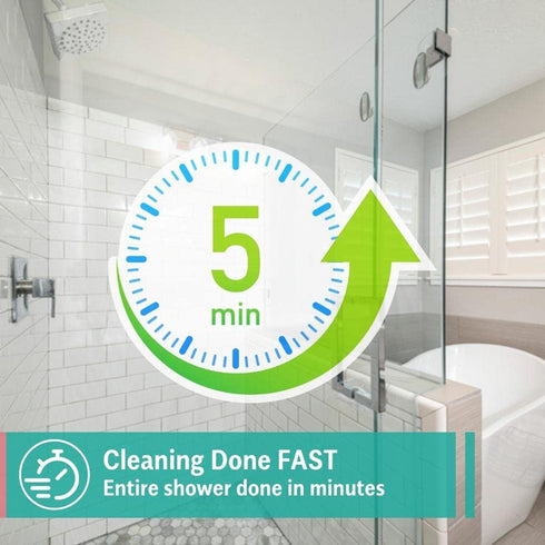 CHOMP! Scouring Pads Refill Pack: 5 Minute CleanWalls, 2 Pack for Bathroom Shower Tile Glass Fiberglass Soap Scum
