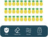 NUOBESTY 30Pcs Mini Pineapple Erasers, Cute Pencil Erasers in Pineapple Shape for Kids Party Bag Favors, Classroom