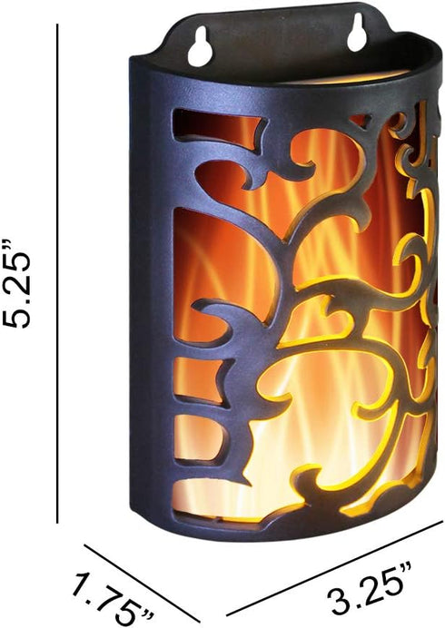 Decorative Wall Sconces with Timer, Flameless Candle Light, Flickering Flames for Indoor/Outdoor, 3AA Battery (Not
