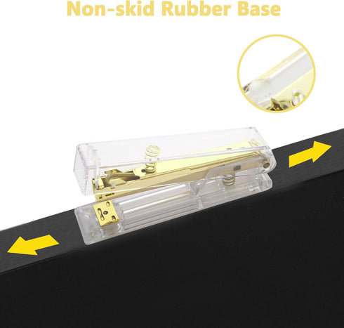 Gold Acrylic Desktop Stapler, 25 Sheet Capacity, includes 1000 Staples and Staple Remover
