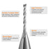 1/16" 2 (1/4" 1/2" 2" 30 HRC49-51) HARFINGTON Spiral Router Bit Cut Dia Flutes Up Cut End Mill Bits Milling Cutter