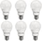 A19 LED Light Bulbs, 60 Watt Equivalent, E26 Base, 6500K Daylight White, 10W, 1000 Lumen, Non-Dimmable, Pack of 6
