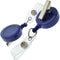 Specialist ID 15 Pack Premium Retractable ID Badge Reels with Alligator Clip - Blue Solid Color Blanks