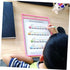 Set Grommet TEHAUX Dry Wipe Bag Pcs Reusable Dry Erase Pockets School Office with Corner Metal Marker Pen Holder Random