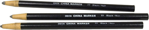 Dozen, 12 Count (Pack 1) Dixon China Marker, Black
