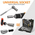 Super Universal Socket Tool Gifts for Men, 2 Pack Christmas Stocking Stuffers with Power Drill Adapter (7-19 MM)