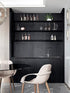 Black Wallpaper Wood Peel and Stick Wallpaper, Self Adhesive Film for Countertop Furniture, Kitchen Wall Waterproof