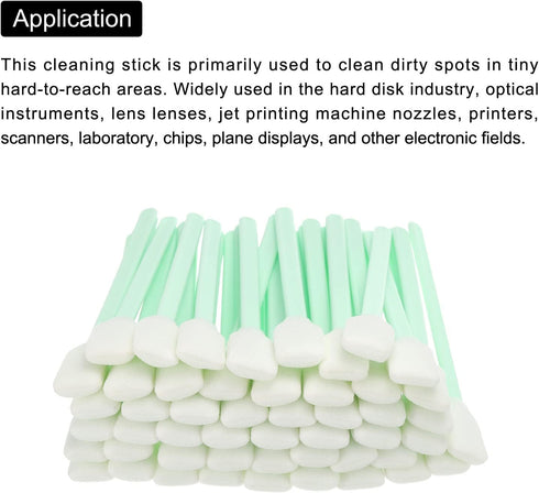 PATIKIL Foam Square Rectangle Sponge Cleaning Stick 5.1" Multipurpose for Camera Sensors Printers Crafts Pack of 100