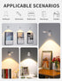Bulb Dimmable 360 FXPS Wireless Spotlight Battery Operated, with Motion Sensor, LED Cat-Eye Small Wall Sconce, Stick-on