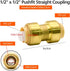 2/6/12 Pack Push-to-Connect Plumbing Fittings, 1/2" Straight with Disconnect Clip
