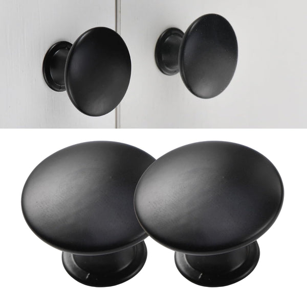 COOLHOOD 12Pcs Furniture Decorative Handle Modern Stainless Steel Dressers Knob Round Bedside Cabinet Pull Round Drawer