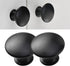 COOLHOOD 12Pcs Furniture Decorative Handle Modern Stainless Steel Dressers Knob Round Bedside Cabinet Pull Round Drawer