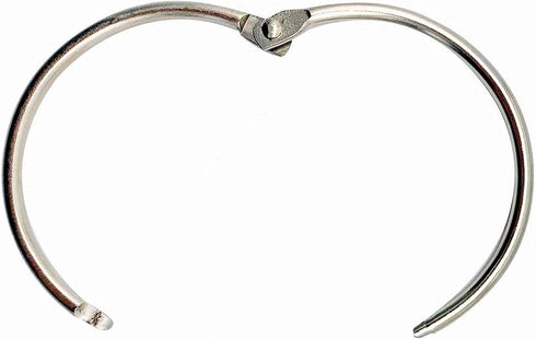 Binder Rings Loose Leaf Book Key Ring Clips, 8 Pack Large 2.75 Inch Diameter Nickel Plated (Silver)