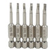 Fixinus 6 Pieces Magnetic Triangle Screwdriver Bits Set: 1/4 Inch Hexagonal, 1.8 mm to 3.0 mm, 50 mm Length