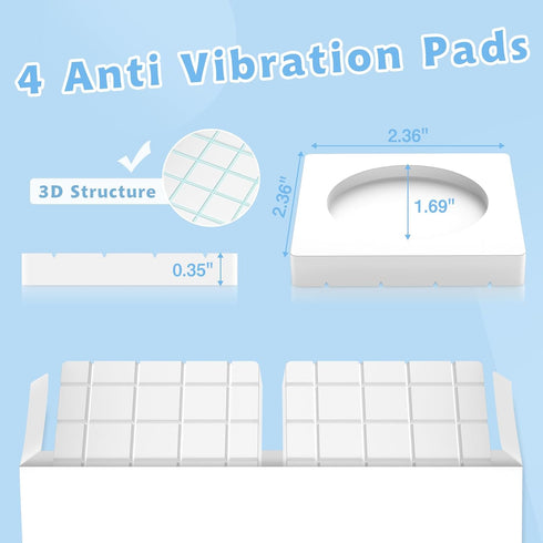 8PCS, SEISSO Anti Vibration Pads, Anti Walk & Anti Shaking Washer Vibration Pads, Noise Reducing Anti Vibration Mat