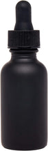 24 Pack Black Coated Boston Round Essential Oils Glass Bottles with Black Dropper Cap, 1oz