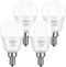 LED Ceiling Fan Light Bulbs, 40W Equivalent, 5W 2700K Warm White, E12 Base, 4-Pack, Used for Chandeliers