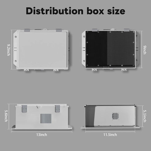 DYEENL (13" 9.2" 5.6") Outdoor Electrical Enclosure Box with Ventilation System Weatherproof ABS Junction Box