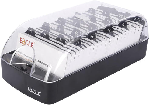 Eagle Business Card Holder, Phone Number Storage Box for Desk, Small Alphabetical Organizer with 550 Cards Capacity,