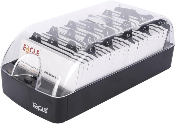 Eagle Business Card Holder, Phone Number Storage Box for Desk, Small Alphabetical Organizer with 550 Cards Capacity,