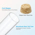 PATIKIL 60ml Test Tubes, 10pcs Glass Clear Flat Bottom Containers with Cork Stopper for Storage