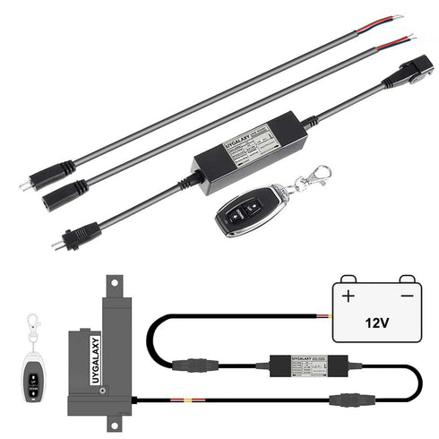 UYGALAXY 12V DC Motor Linear Actuator Controller with Momentary Switch Forward/Reverse Wireless Remote Control
