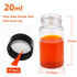 20 PCS 20ML (5 dram) Clear Small Liquid Sample Glass Vials with Screw Caps, 27.5mm Diameter x 57mm Length Leak-Proof Vial, 24-414 Black Screw Cap with PE Liners