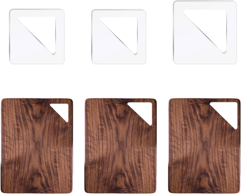 3 Pcs Triangle Cutting Board Template, 2/2.5/3 Inch Charcuterie Board Handle Template,