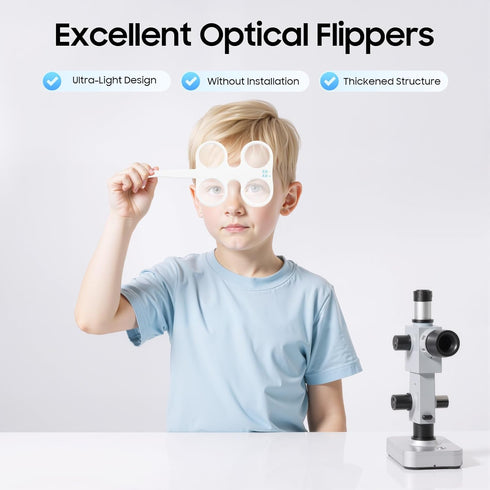 XEJMEOO 4 4pcs/Set (0.50, 1.00, 1.50, 2.00) Units Optical Flipper, Plastic Adjustable Optometry Flip Lens Optical