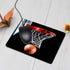 Sport Rectangle Gaming Mousepad - Basketball with Hoop Black Mouse Pad for Computer Desk Laptop Office 9.5 x 7.9 Inch