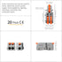 GKEEMARS 20Pcs Mini Electrical Wire Connectors, DIY 4/6/8/9/10 Way Butt Terminal Block Connectors (1 in 2 out)
