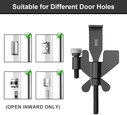 Pack 2, Upgraded Portable Door Lock Home Security Door Locker Privacy Perfect for Traveling Hotel Home Apartment