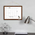 TORASO Dry Erase Monthly Calendar Board, Solid Wood Frame Magnetic Whiteboard for Wall, 12"x 16" Walnut Brown