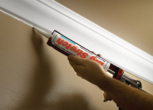 10002 10.5 Oz Pack 2 Sashco Big Stretch Acrylic Latex High Performance Caulking Sealant, Cartridge, Almond