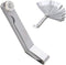1 PCS Curved Steel Gapped Metric Filler Feeler Gauge Tool, 100A16, 0.05-1mm Thickness with 16pcs Blades for Woodworking