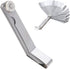1 PCS Curved Steel Gapped Metric Filler Feeler Gauge Tool, 100A16, 0.05-1mm Thickness with 16pcs Blades for Woodworking
