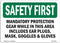 OSHA Safety First Sign - Mandatory Protection Gear While in This | Aluminum Sign for Business, Work Site, Warehouse