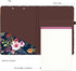 Hongri Clipboard Folio with Refillable Notepad & Storage Pocket, Cute Spring Flower Pattern, 12.8" x 9.2"