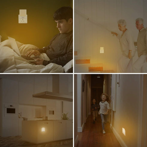 3 1-Pack LED Night Light Plug in, Motion Sensor Night Light with Adjustable Brightness Lighting Mode AUTO/ON/Off