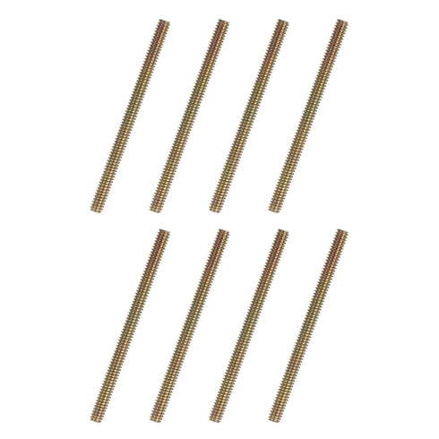 uxcell 8pcs Fully Threaded Rods 1/4x3-1/2" Carbon Steel All Thread Studs for Furniture and Garden Railing Assembly