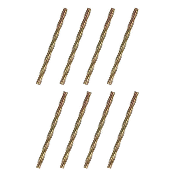 uxcell 8pcs Fully Threaded Rods 1/4x3-1/2" Carbon Steel All Thread Studs for Furniture and Garden Railing Assembly
