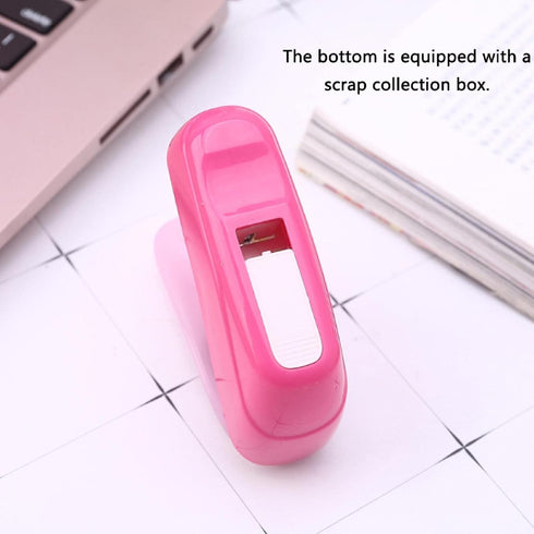 Black Red Stapleless Stapler, Press Staple Free Handheld Stapler, Portable Office Accessory for School