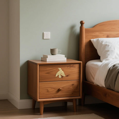 Right-Hand Brass Bird Drawer Knob for Elegant Furniture Upgrade