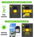 IP65 Surakey Solar Wall Lanterns Outdoor, Wireless Dusk to Dawn Lantern Motion Sensor LED Sconce Lights Waterproof