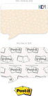 Speech Bubble Shaped Sticky Note Pad Assortment, 6.5" x 5" Modern Sticky Notes, Set of Three Multi-Color Designs, Made